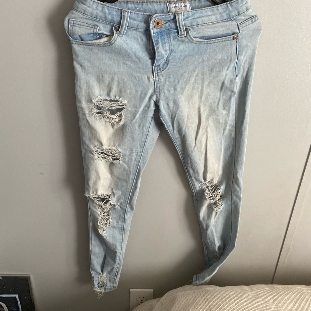 Ligh blue washed jeans